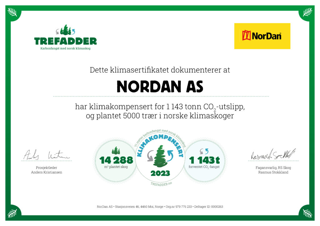 NorDan_263_Trefadder Sertifikat 2023